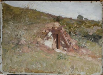 Pictură pe șevalet - Grigorescu, Nicolae; Bordei