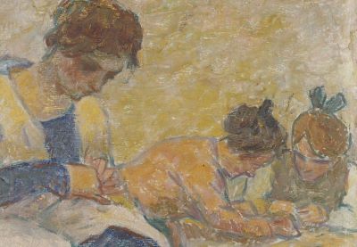 Pictură de șevalet - Dimitrescu, Ștefan; Interior cu personaje