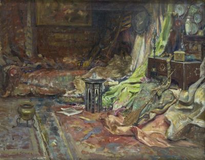 Pictură de șevalet - Satmary, Alexandru Carol; Interior oriental