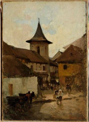 Pictură pe șevalet - Grigorescu, Nicolae; Bărăția din Câmpulung