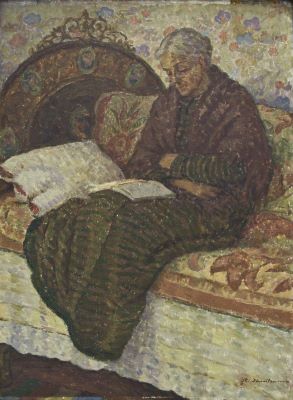 Pictură de șevalet - Dimitrescu, Ștefan; Femeie citind