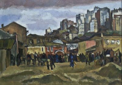 Pictură de șevalet - Iser, Iosif; Târg la Constantinopol