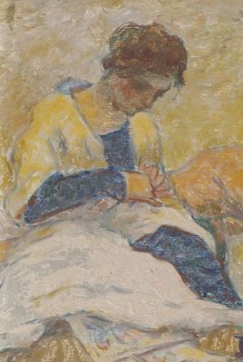 Pictură de șevalet - Dimitrescu, Ștefan; Interior cu personaje