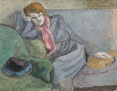 Pictură de șevalet - Pallady, Theodor; Femeie pe canapea