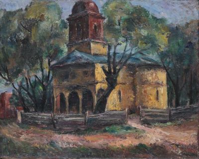 Pictură de șevalet - Bunescu, Marius; Biserica din Băneasa
