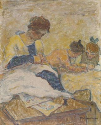 Pictură de șevalet - Dimitrescu, Ștefan; Interior cu personaje