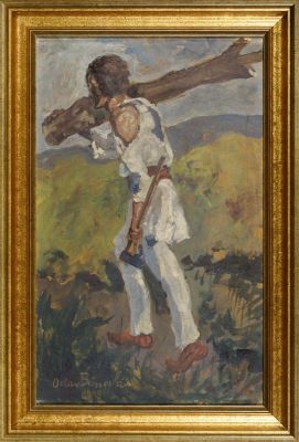 Pictură de șevalet - Băncilă, Octav; Tăietor de lemne