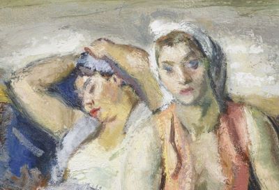Pictură de șevalet - Iser, Iosif; Interior cu două tătăroaice