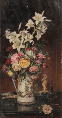 Pictură de șevalet - Aman, Theodor; Flori