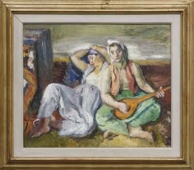 Pictură de șevalet - Iser, Iosif; Interior cu două tătăroaice