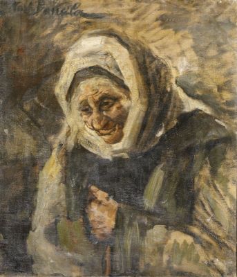 Pictură de șevalet - Băncilă, Octav; Portret de bătrână