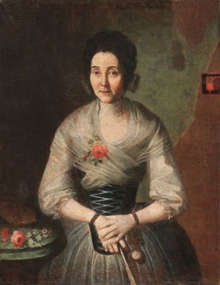 Pictură de șevalet - Bergmann, Franz Anton; Soția medicului Pataki Samuel II (Szatmari Papp Sára) (În RI: Pataki Sámuelné Szatmari Papp Sára)
