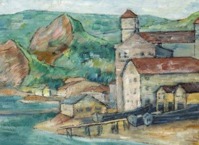 Pictură de șevalet - Bunescu, Marius; Peisaj la mare - Balcic