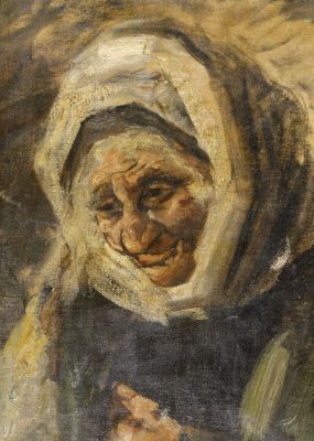 Pictură de șevalet - Băncilă, Octav; Portret de bătrână