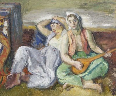 Pictură de șevalet - Iser, Iosif; Interior cu două tătăroaice