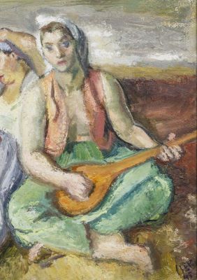 Pictură de șevalet - Iser, Iosif; Interior cu două tătăroaice