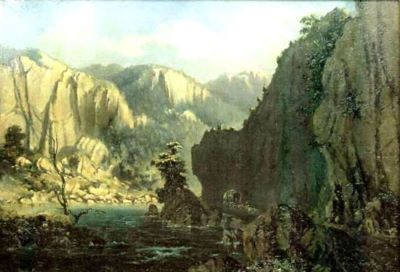 pictură - Trenk, Henri; Peisaj de munte