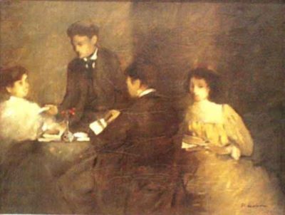 pictură - Luchian, Ștefan; Reuniune literară