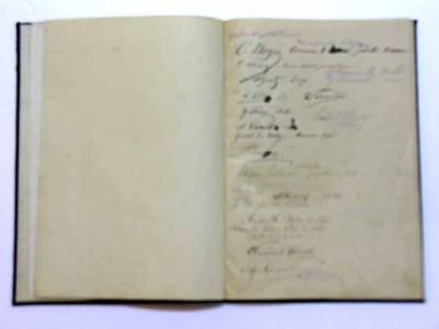 manuscris; Cartea de condoleanțe de la funeraliile lui Al.I. Cuza