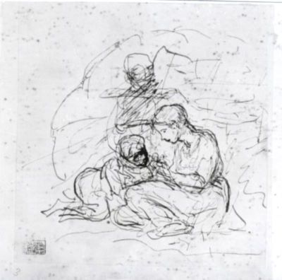 grafică - Grigorescu, Nicolae; Grup de fete