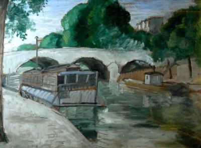 pictură - Pallady, Theodor; Pod peste Sena