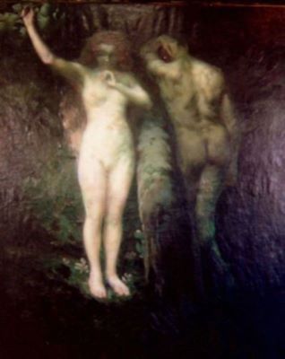 pictură - Vaszary, János; Adam și Eva