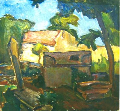 pictură - Iorgulescu-Yor, Petre; Interior de curte dobrogeană