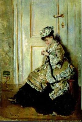 pictură - Aman, Theodor; Femeie în interior