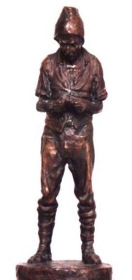 sculptură - Georgescu, Spiridon; Bătrân citind