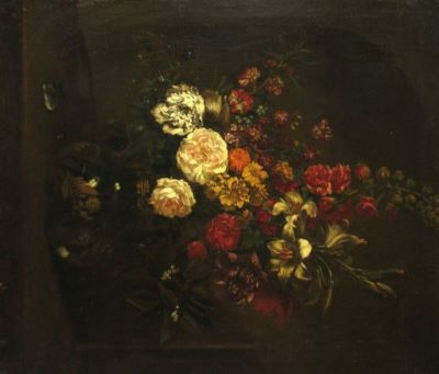 pictură de șevalet; Buchet de flori cu florile vântului