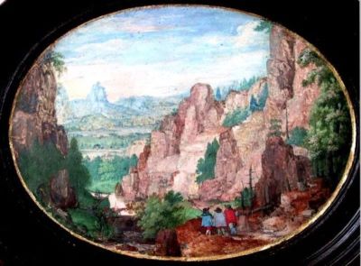 pictură - Boels, Frans; Peisaj stâncos
