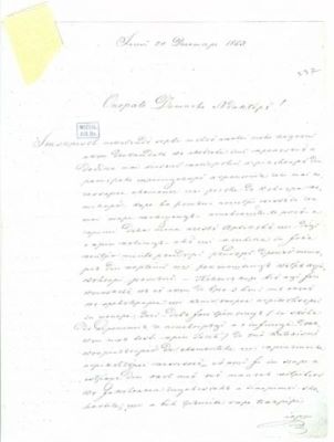 scrisoare - Morariu, Ilie; Morariu Ilie către Mureșianu Iacob