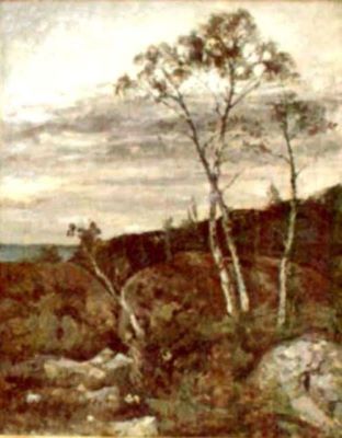 pictură - Andreescu, Ion; Stâncile de la Apremont