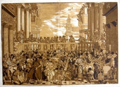gravură - Jackson, John Baptist; (SC.); Jackson, John Baptist; (DEL.); Veronese, Caliari Paolo numit Il (PX.); Jackson, John Baptist; (EX.); Nunta din Cana