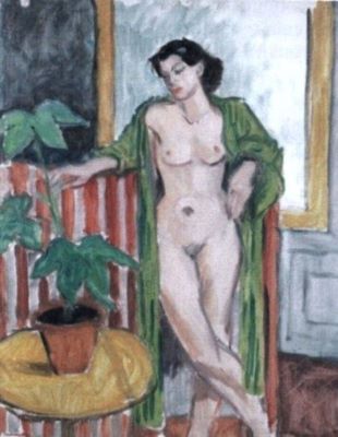 pictură - Pallady, Theodor; Nud cu plantă/Personaj în interior