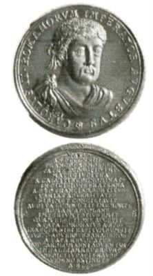 Medalie dedicată împăratului Carol cel Pleșuv