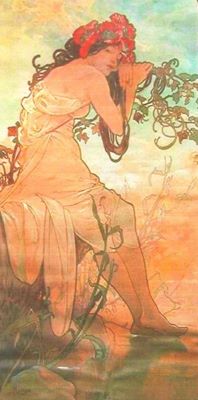 panou decorativ - Mucha, Alphonse Marie; Vara