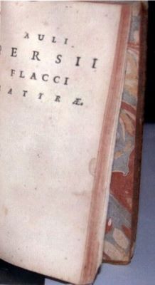 carte veche - Auli Persii Flacci [FLACCUS, PERSIUS AURELIUS]; Satirae