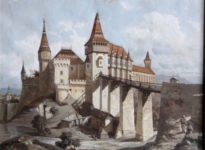 pictură - Fischer, Ludwig Hans; Castelul Hunedoara