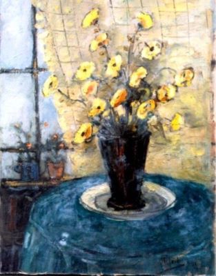 pictură - Rosenblut, Iosif; Natură statică cu flori galbene