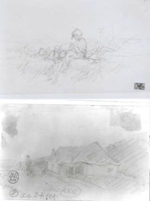 grafică - Grigorescu, Nicolae; Cu oile