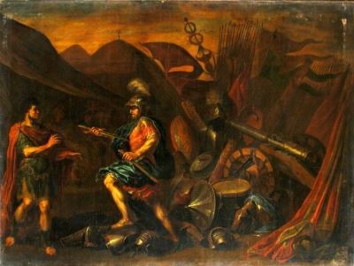 pictură - Tyssens, Jan Baptist; Sinuciderea lui Varus