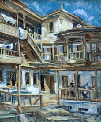 pictură - Dărăscu, Nicolae; Hanul Pașalâcu
