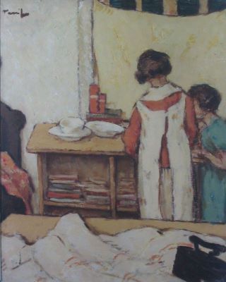 pictură - Tonitza, Nicolae; Cina copiilor