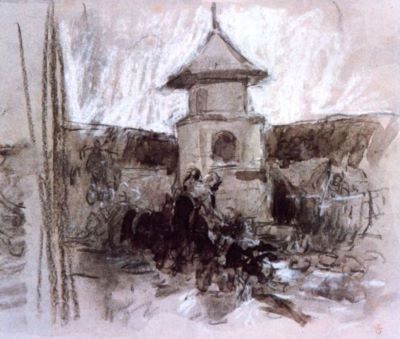 desen - Grigorescu, Nicolae; Fântâna Meșterului Manole