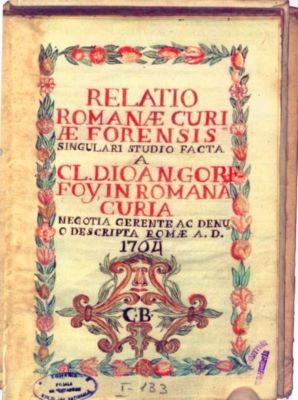 manuscris - Gorffoy, Johannes; Relatio Romanae  Curiae forensis