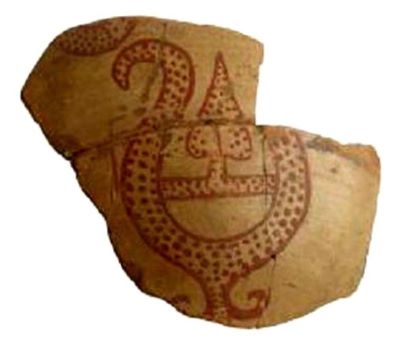fragment ceramic; vas pictat