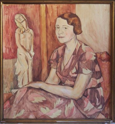 pictură de șevalet - Brateș, Maria Pillat I.; Portret de femeie