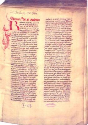 manuscris - Petrus de Palude; Thesaurus de Sanctis