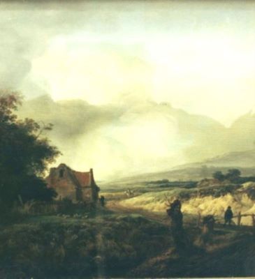 pictură - Wouwerman, Philips; Podul de lemn